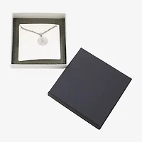 Sacered Heart Of Jesus Mens Sterling Silver 24 Inch Pendant Necklace