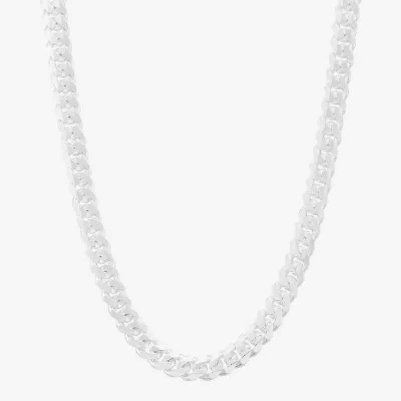 Made in Italy Mens Sterling Silver Inch Curb Chain Necklace