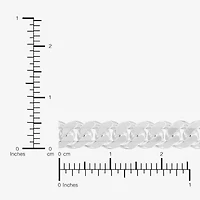 Made in Italy Mens Sterling Silver Inch Curb Chain Necklace