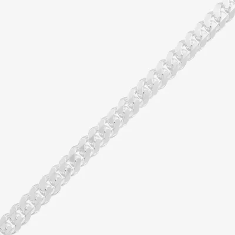 Made in Italy Mens Sterling Silver Inch Curb Chain Necklace