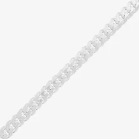 Made in Italy Mens Sterling Silver Inch Curb Chain Necklace