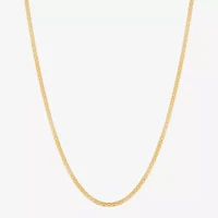 Made in Italy Womens 24K Gold Over Silver 24 Inch Popcorn Chain Necklace