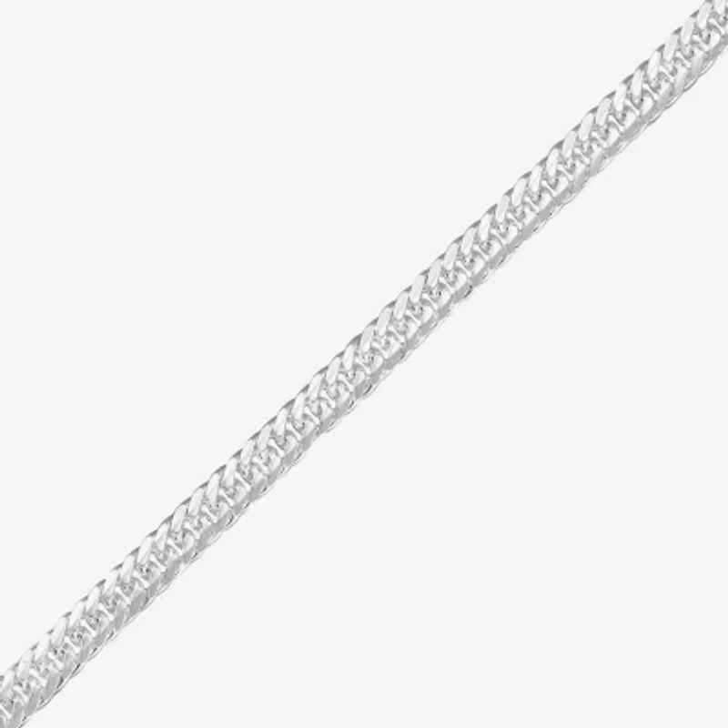 Made in Italy Womens Sterling Silver 7.5 Inch Solid Curb Chain Bracelet