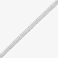 Made in Italy Womens Sterling Silver 7.5 Inch Solid Curb Chain Bracelet
