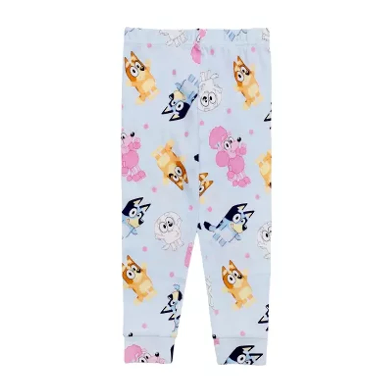 Toddler Girls Bluey Crew Neck Short Sleeve 4-pc. Pajama Sets