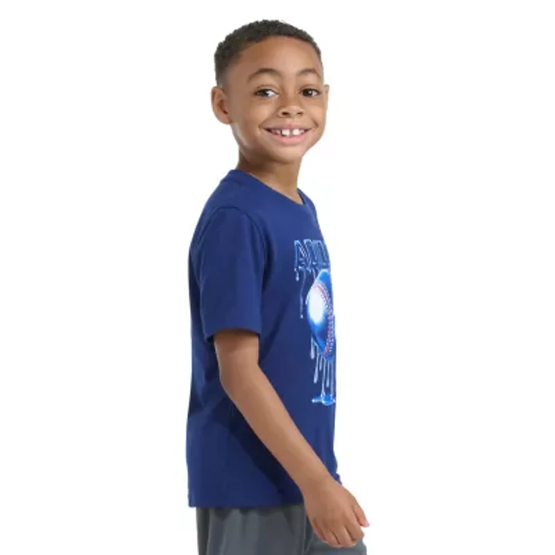 adidas Toddler Boys Crew Neck Short Sleeve Regular Fit Graphic T-Shirt