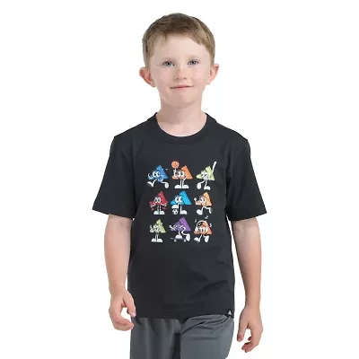 adidas Toddler Boys Crew Neck Short Sleeve Regular Fit Graphic T-Shirt