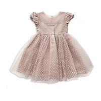 Blueberi Boulevard Toddler Girls Short Sleeve Cap A-Line Dress