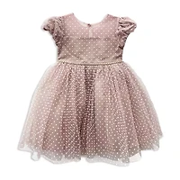 Blueberi Boulevard Toddler Girls Short Sleeve Cap A-Line Dress