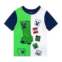 Little & Big Kid Boys Minecraft Crew Neck Short Sleeve 4-pc. Pajama Sets