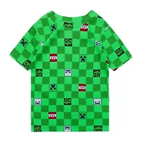 Little & Big Kid Boys Minecraft Crew Neck Short Sleeve 4-pc. Pajama Sets