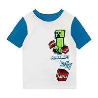 Little & Big Kid Boys Minecraft Crew Neck Short Sleeve 4-pc. Pajama Sets