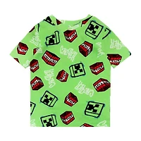 Little & Big Kid Boys Minecraft Crew Neck Short Sleeve 4-pc. Pajama Sets
