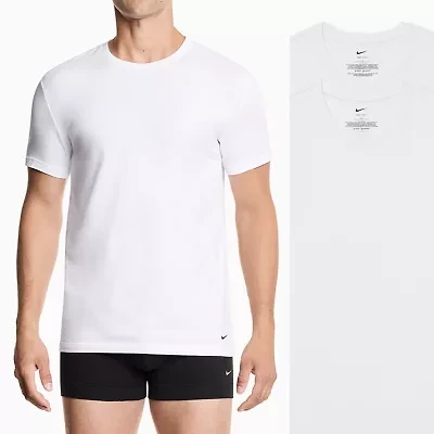 Nike All Day Cotton Stretch Mens 2 Pack Short Sleeve Crew Neck Moisture Wicking T-Shirt