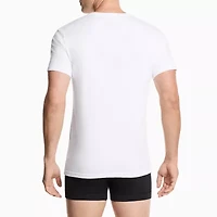 Nike All Day Cotton Stretch Mens 2 Pack Short Sleeve V Neck Moisture Wicking T-Shirt