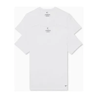 Nike All Day Cotton Stretch Mens 2 Pack Short Sleeve V Neck Moisture Wicking T-Shirt