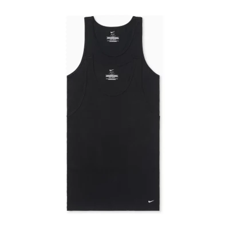 Nike All Day Cotton Stretch Mens U Neck Sleeveless 2 Pack Tank