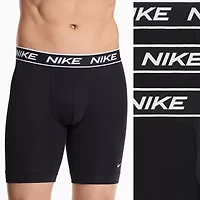 Nike All Day Microfiber Stretch Mens 3 Pack Multi-Pack Fabric Trunks Ke1307-001