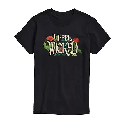 Mens Round Neck Short Sleeve Wicked Graphic T-Shirt