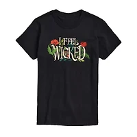 Mens Round Neck Short Sleeve Wicked Graphic T-Shirt