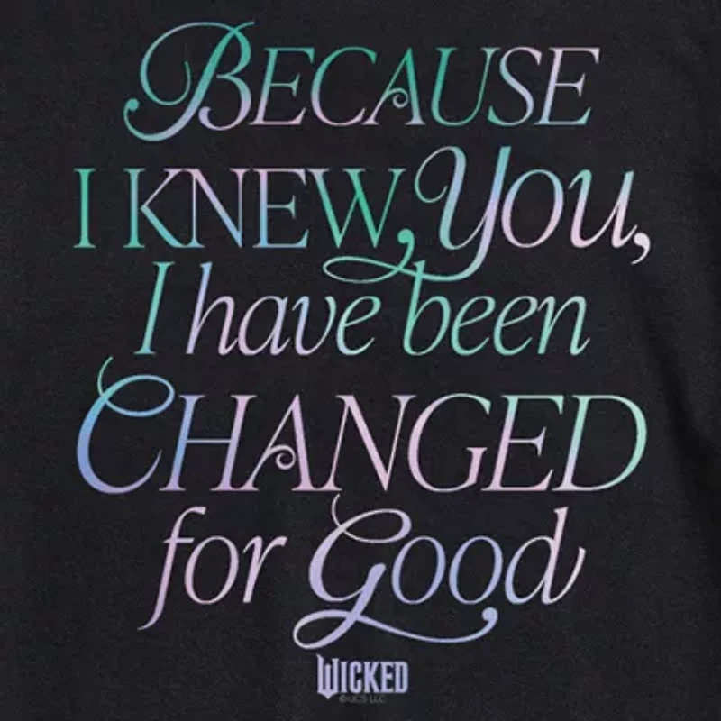 Mens Round Neck Long Sleeve Wicked Graphic T-Shirt