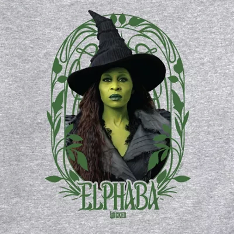 Mens Round Neck Long Sleeve Wicked Graphic T-Shirt