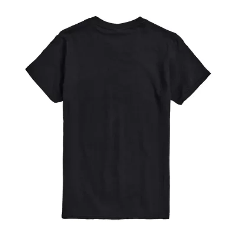 Mens Crew Neck Short Sleeve Regular Fit Wicked Graphic T-Shirt
