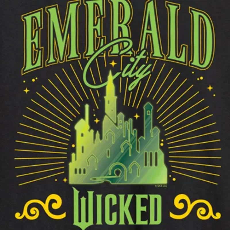 Mens Crew Neck Long Sleeve Regular Fit Wicked Graphic T-Shirt