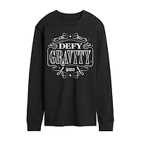 Mens Crew Neck Long Sleeve Regular Fit Wicked Graphic T-Shirt