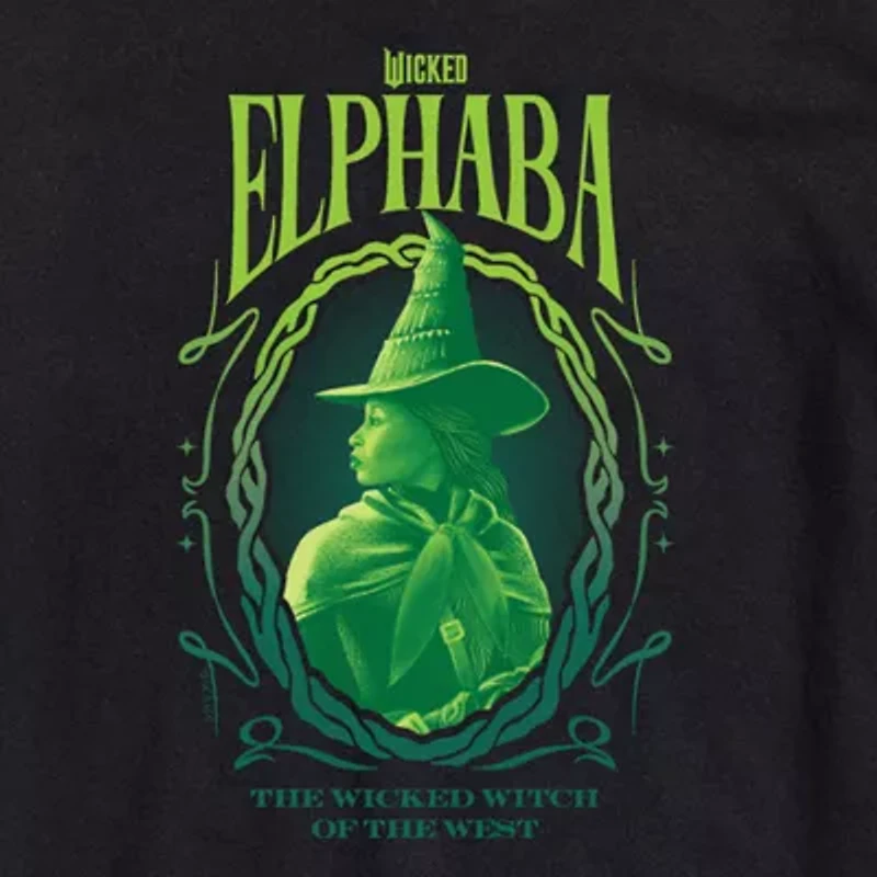 Mens Crew Neck Short Sleeve Regular Fit Wicked Graphic T-Shirt