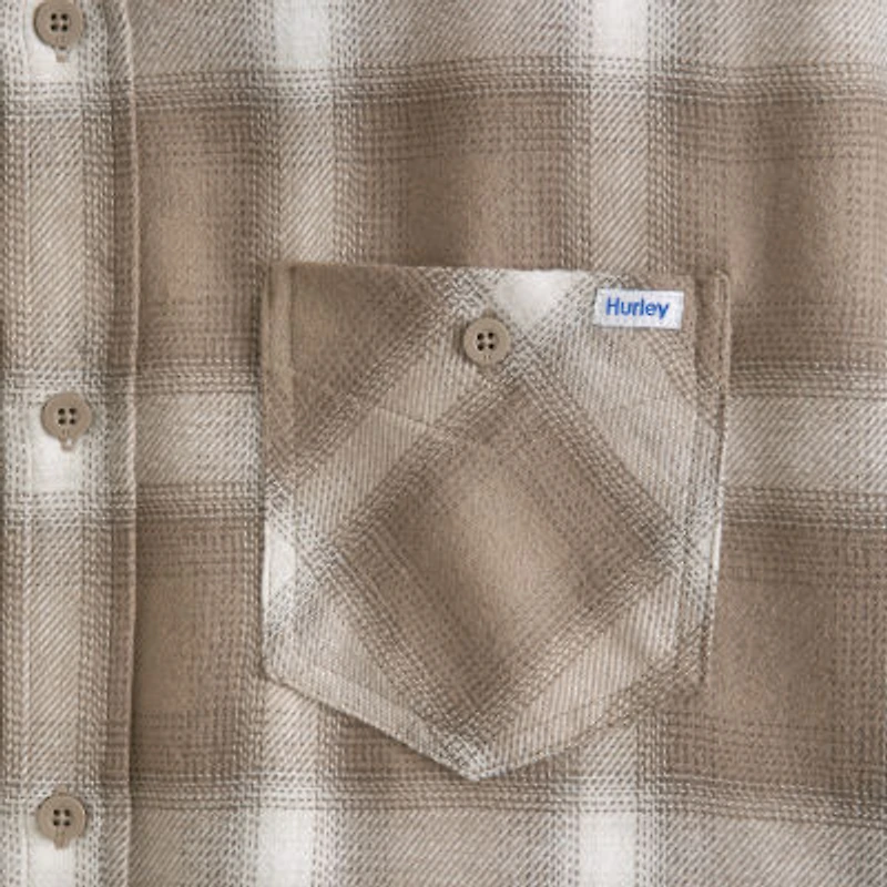 Hurley Mens Long Sleeve Regular Fit Flannel Shirt