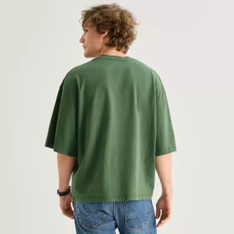 Arizona Mens Crew Neck Short Sleeve Boxy Fit Big and Tall Graphic T-Shirt