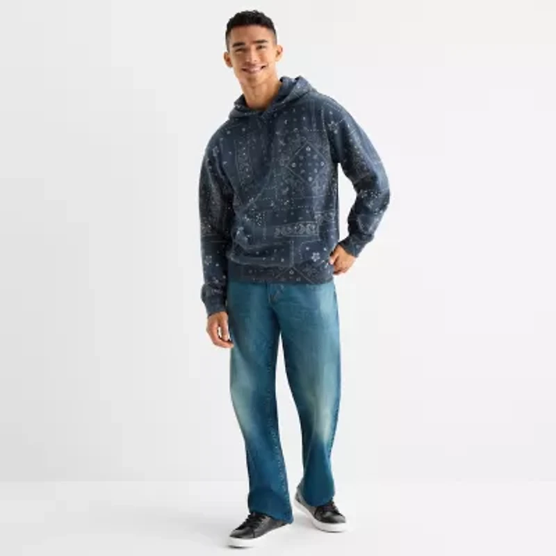 Arizona Mens Long Sleeve Fleece Big and Tall Hoodie