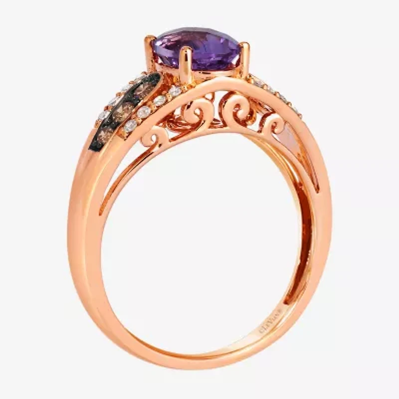 Le Vian® Ring featuring Grape Amethyst™ Chocolate Diamonds® Nude Diamonds™ set in 14K Strawberry Gold®