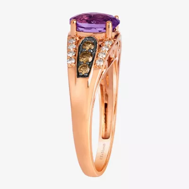 Le Vian® Ring featuring Grape Amethyst™ Chocolate Diamonds® Nude Diamonds™ set in 14K Strawberry Gold®