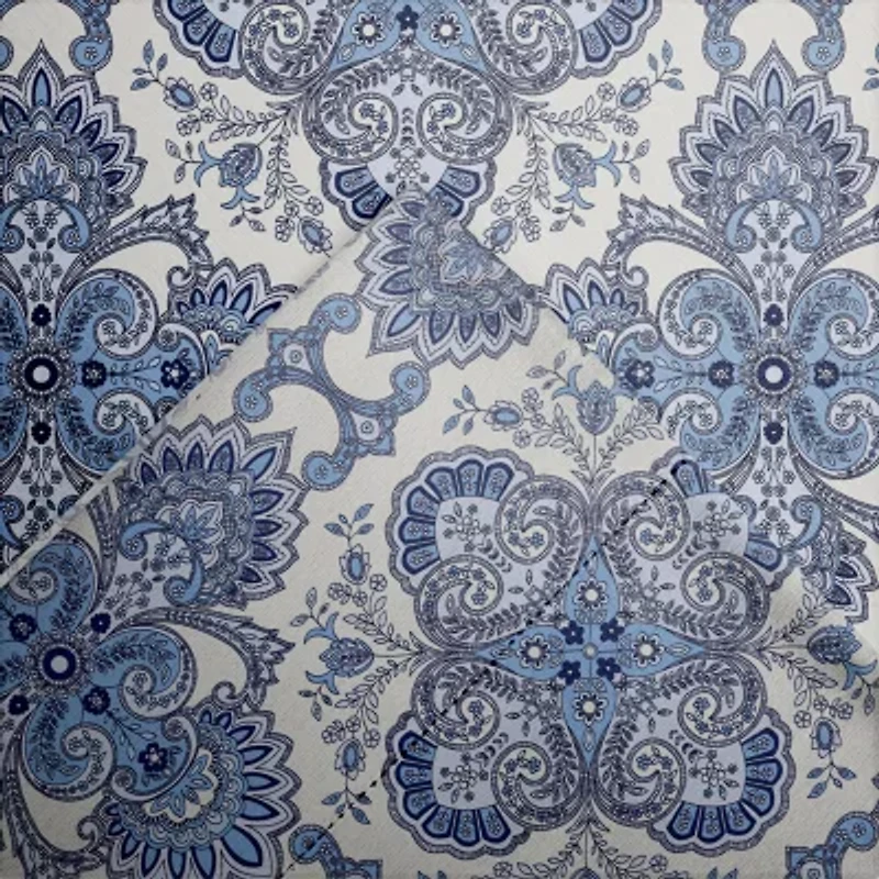 Pointehaven Cotton Heavy Weight 200 Gsm Printed Or Solid Hemstitch Deep Pocket Sheet Set