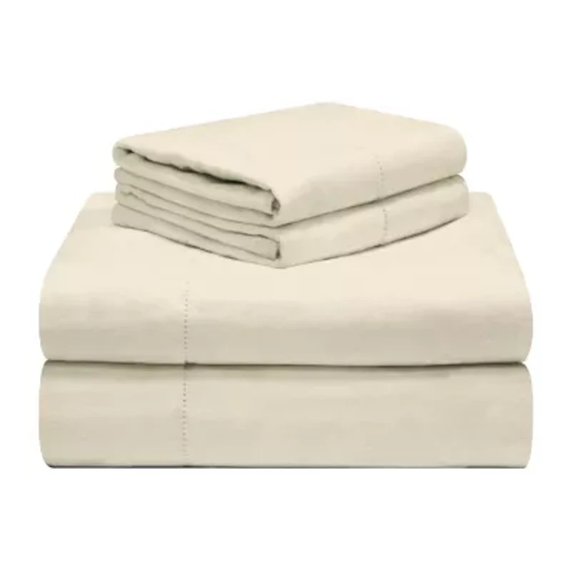 Pointehaven Cotton Soft Feel 190 Gsm Printed Or Solid Hemstitch Deep Pocket Sheet Set