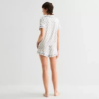 Arizona Body Womens Short Sleeve 2-pc. Juniors Pajama Sets