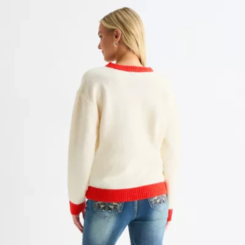 Forever 21 Juniors Womens Crew Neck Long Sleeve Pullover Sweater