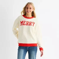 Forever 21 Juniors Womens Crew Neck Long Sleeve Pullover Sweater