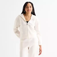 Juicy By Couture Womens Juniors Long Sleeve Fleece Zipper Hoodie