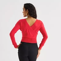 Bold Elements Womens V Neck Long Sleeve Pullover Sweater