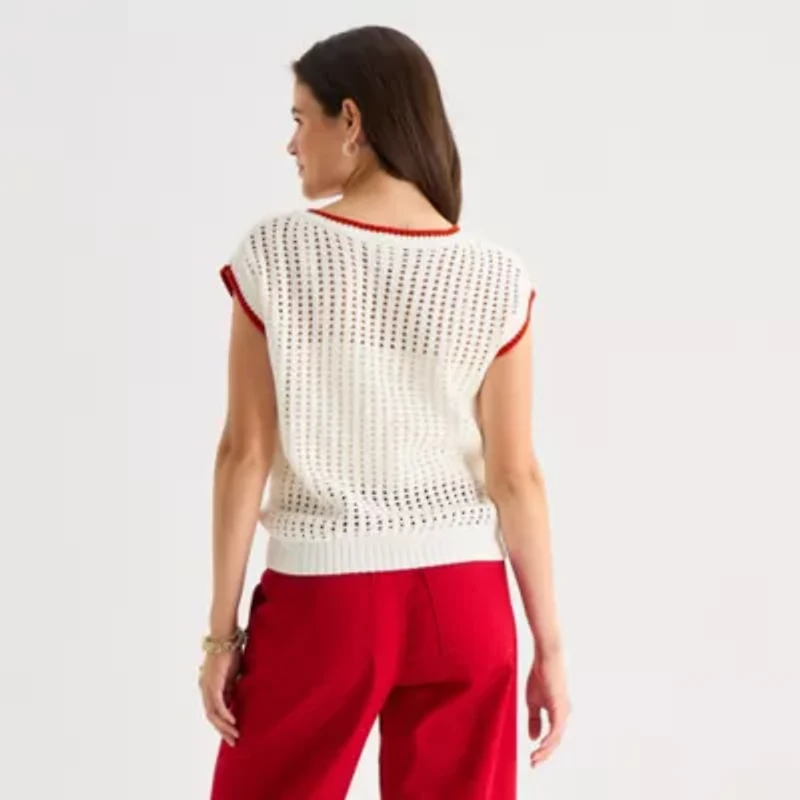St. John's Bay Womens Crew Neck Sweater Vest