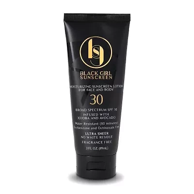 Black Girl Sunscreen Spf 30 Moisturizing Sunscreen Lotion For Face And Body-3 Oz.