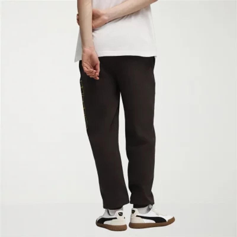 PUMA Mens Cuffed Mid Rise Regular Fit Fleece Active Jogger Pant