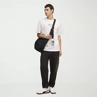 PUMA Mens Cuffed Mid Rise Regular Fit Fleece Active Jogger Pant