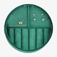 olivia and jackson Womens Cubic Zirconia Oval Marquise 3-pc. Jewelry Set with Travel Case