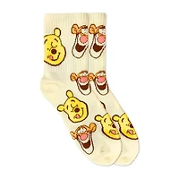 Ribbed Womens 2 Pair Winnie The Pooh Crew Socks