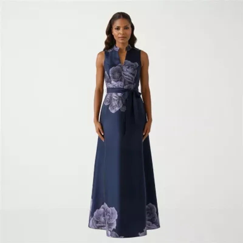 Rene by Ruiz Collection Womens Sleeveless Midi Evening Gown