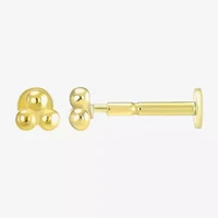 Gold Addiction Womens Cubic Zirconia 10K Gold 3 Pair Earring Set